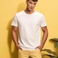 Broon Men White Printed Round Neck T-Shirt