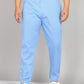 Men Plus Size Sky Blue Printed Pyjama