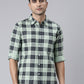 Men Light Green Printed Pure Cotton Full Sleeve Casual Shirt