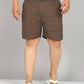 Men Plus Size Brown Printed Boxer