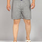 Men Plus Size Grey Printed Boxer