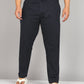 Men Plus Size Navy Blue Printed Pyjama