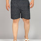Men Plus Size Black Printed Boxer