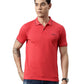 Men Solid Polo Collar Red T-shirt
