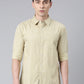 Beige printed Pure Cotton Full Sleeve Shirt