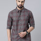Grey Checked Pure Cotton Full Sleeve Shirt