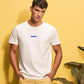 Broon Men White Printed Round Neck T-Shirt