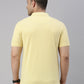 Men Yellow Solid Polo Collar T-shirt