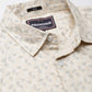 Men Beige Printed Pure Cotton Full Sleeve Casual Shirt