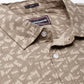 Men Beige Printed Pure Cotton Full Sleeve Casual Shirt
