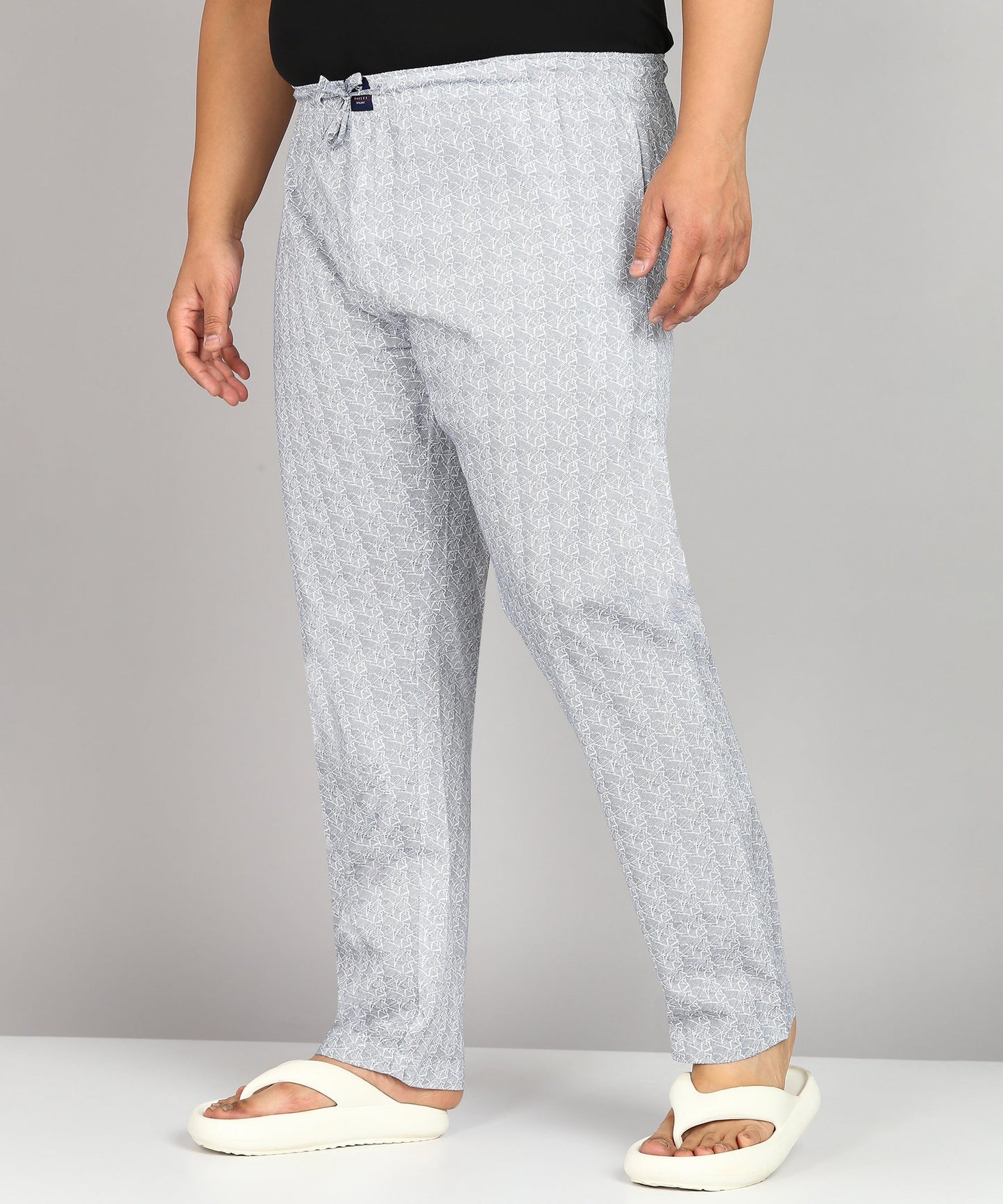 Men Plus Size White Plus Printed Pyjama