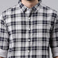 Grey Checked Pure Cotton Casual Full Sleeve Shirt