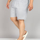 Men Plus Size White Printed Boxer