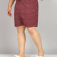 Men Plus Size Maroon Printed Boxer