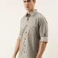 Men Beige Printed Pure Cotton Full Sleeve Casual Shirt