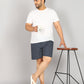 Men Plus Size Navy Blue Printed Boxer