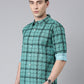 Green Checkered Pure Cotton Full Sleeve Shirt