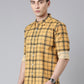 Yellow Checkered Pure Cotton Full Sleeve Shirt