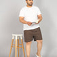 Men Plus Size Brown Printed Boxer