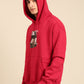Men Printed Full Sleeve Hooded Sweatshirt