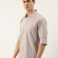 Men Grey Printed Pure Cotton Full Sleeve Casual Shirt