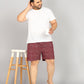 Men Plus Size Maroon Printed Boxer