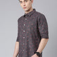 Grey printed Pure Cotton Full Sleeve Shirt