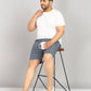 Men Plus Size Blue and Black Checked Boxer