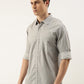 Men Grey Printed Pure Cotton Full Sleeve Casual Shirt