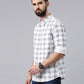 White Checked Pure Cotton Casual Full Sleeve Shirt