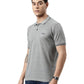 Men Solid Polo Collar Grey Melange T-shirt