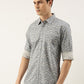 Men Light Blue Printed Pure Cotton Full Sleeve Casual Shirt