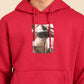 Men Printed Full Sleeve Hooded Sweatshirt