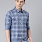 Blue Checked Pure Cotton Full Sleeve Shirt