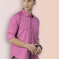 BROON Men Pink Printed Full Sleeve Casual Shirt