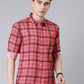 Red Checkered Pure Cotton Full Sleeve Shirt