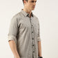 Men Beige Printed Pure Cotton Full Sleeve Casual Shirt