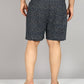 Men Plus Size Black Printed Boxer
