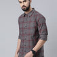 Grey Checked Pure Cotton Full Sleeve Shirt