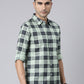 Men Light Green Printed Pure Cotton Full Sleeve Casual Shirt