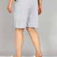 Men Plus Size White Printed Boxer