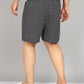 Men Plus Size Black and White Checked Boxer