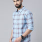Blue Checked Pure Cotton Full Sleeve Shirt