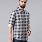 Grey Checked Pure Cotton Casual Full Sleeve Shirt