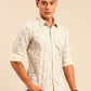JOVEN Men Beige Printed Casual Full Sleeve Lycra Shirt ( No Returns )