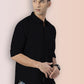 BROON Men Black Printed Full Sleeve Casual Shirt