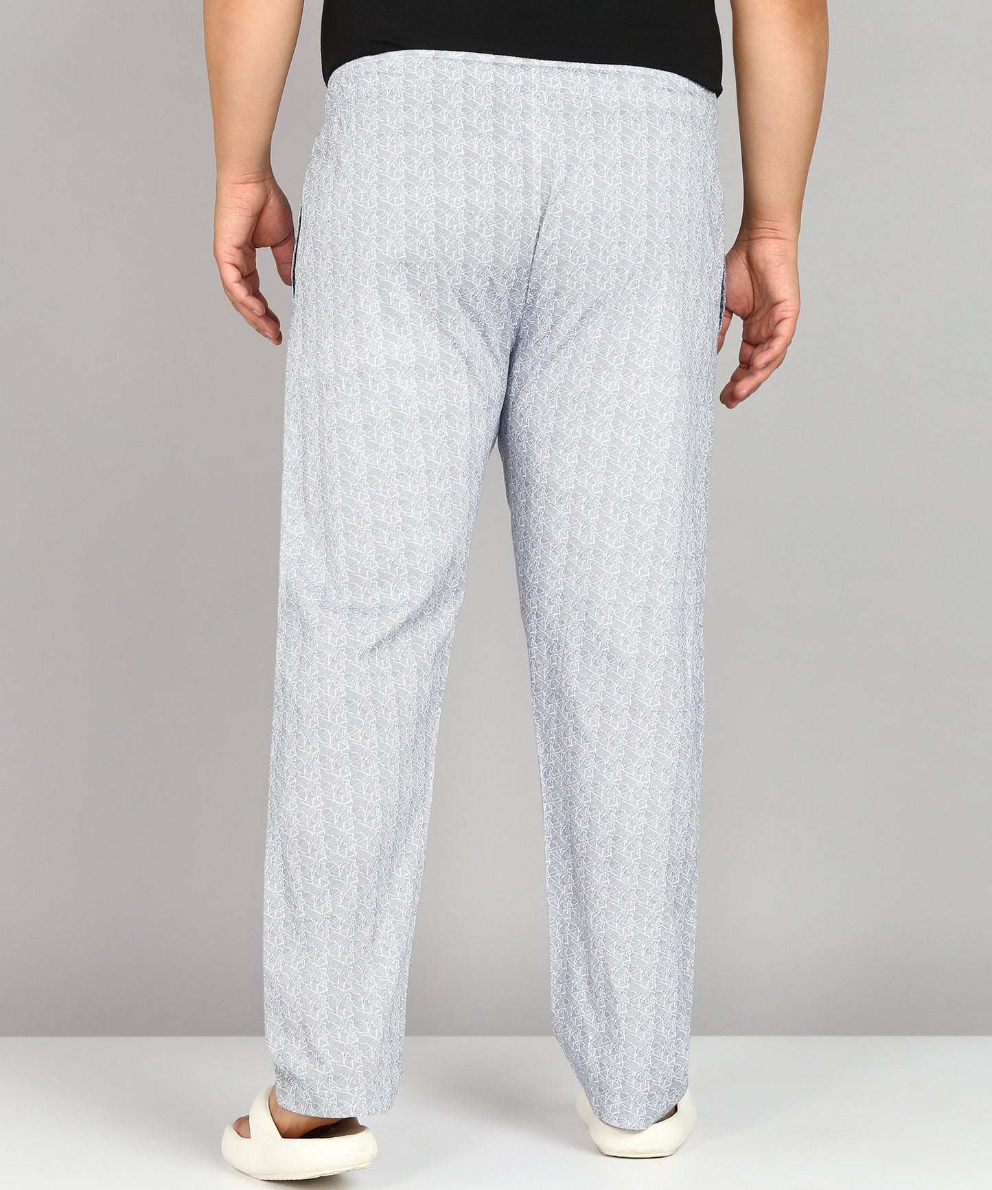 Men Plus Size White Plus Printed Pyjama