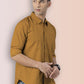 BROON Men Beige Printed Full Sleeve Casual Shirt