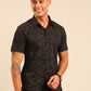 JOVEN Men Black and Brown Printed Casual Lycra Shirt ( No Returns )