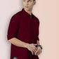 BROON Men Maroon Printed Full Sleeve Casual Shirt